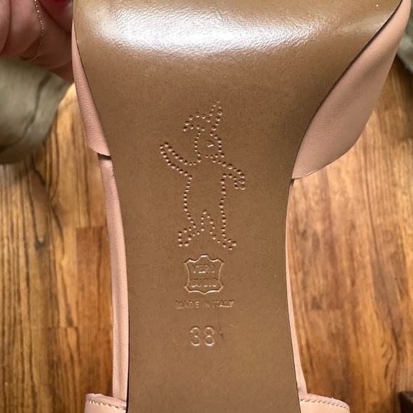 Marni Beige Leather Block Heel Ankle Strap - Picture 5 of 6